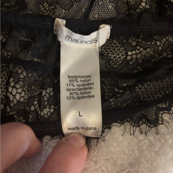 Maurices Animal Print Bralette with Black Lace Racerback Size L NWOT - Picture 4 of 5